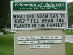 church sign sayings