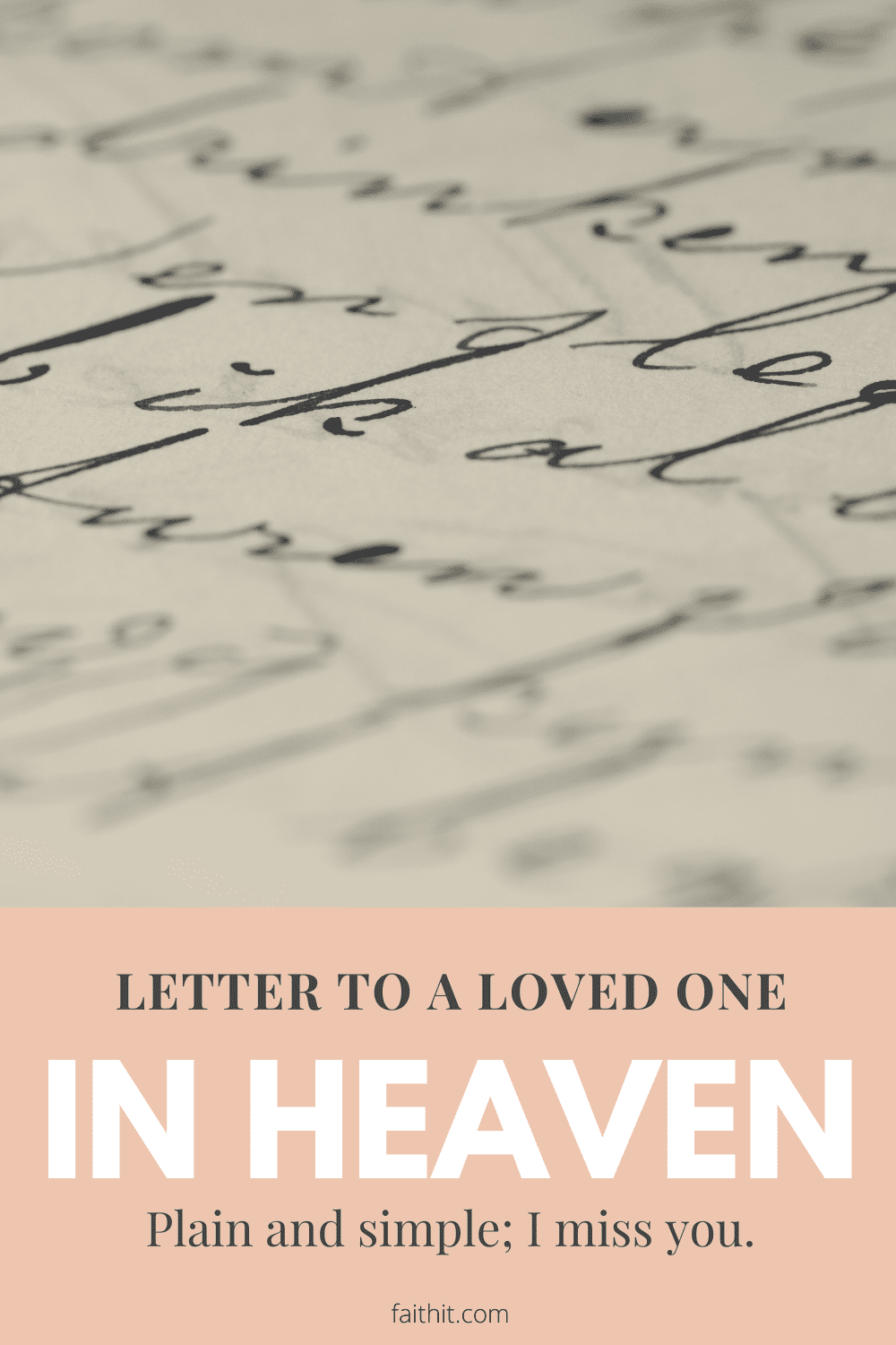 letter to loved on in heaven