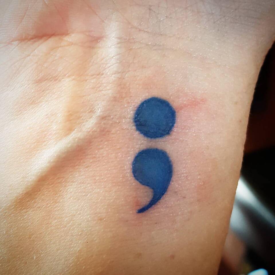 semicolon tattoo