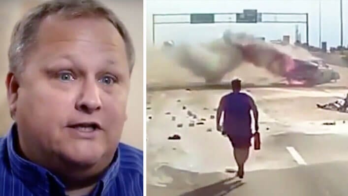 Trucker Watches A Grandma’s Car Explode Into Flames—Then He Sees a Little Head Pop Up in the Back Window