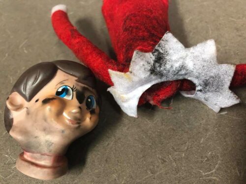elf on the shelf in oven