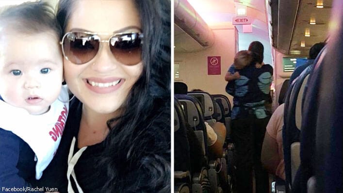 “Wait Until This Seatbelt Sign Comes Off”: Couple Gives Mom With Crying Baby the ‘Stink Eye’—Flight Attendant Swoops in to the Rescue