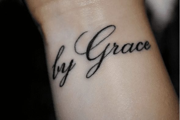 By Grace christian tattoo
