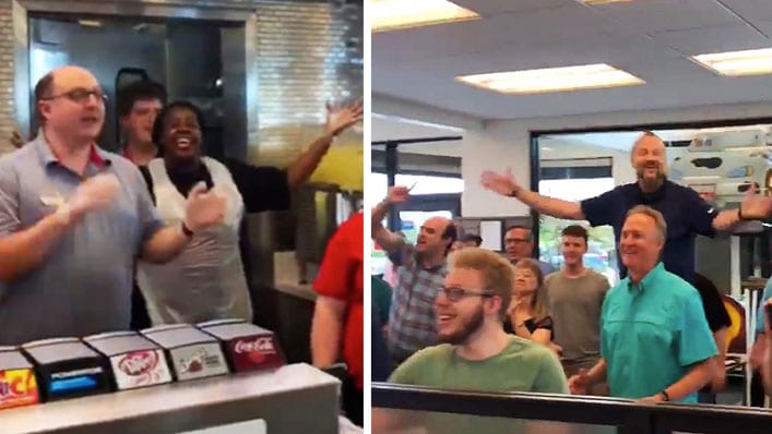 WATCH: Chick-fil-A Erupts into “Lean on Me” After Worship Group Flash Mobs Restaurant