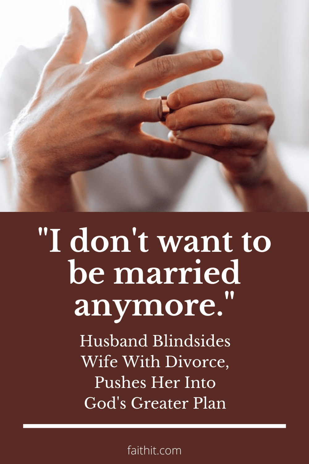 i don't want to be married anymore
