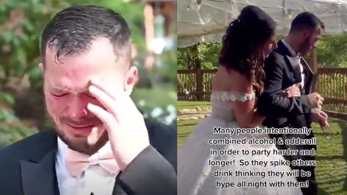 grooms drink was spiked at wedding