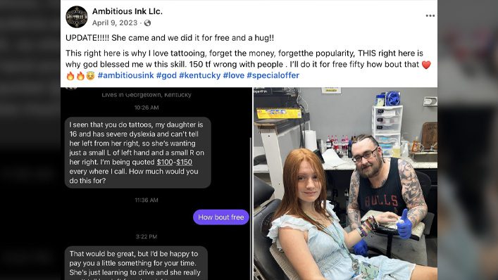 Tattoo Artist Helps Dyslexic Teen Learn to Drive In the Most Heartwarming Way