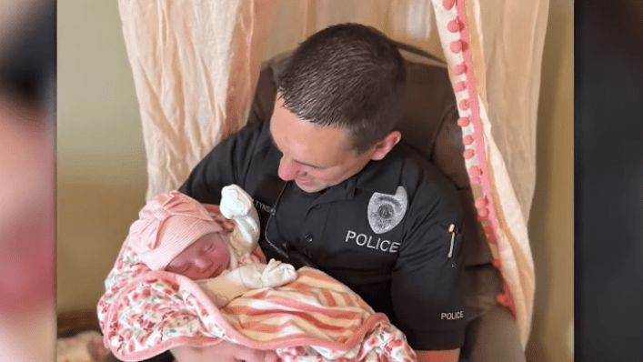 Indiana Police Officer Adopts Day-Old Infant After Mother Left Her in a “Baby Box”