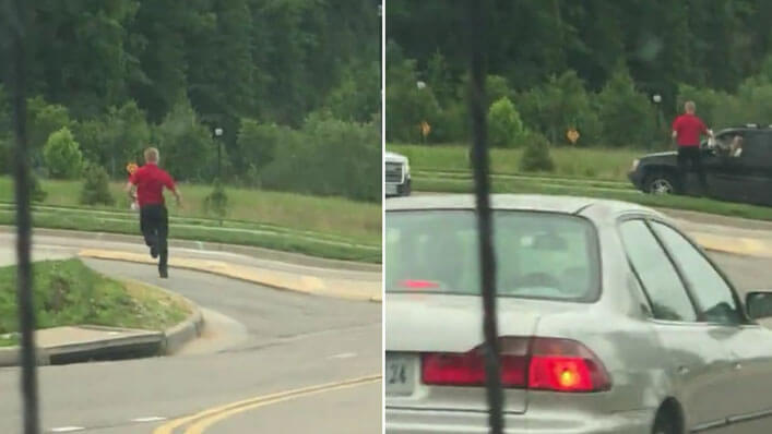 WATCH: Chick-fil-A Employee Dodges Traffic to Chase Down Customer Who Forgot Their Food