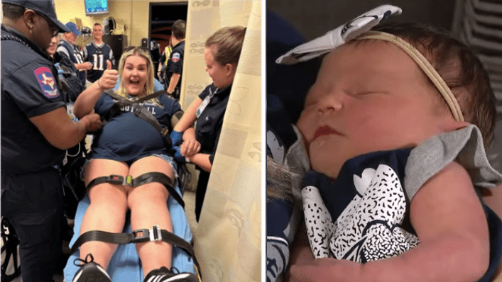 Dallas Cowboys Fan’s Water Breaks at Sunday Night Football Game