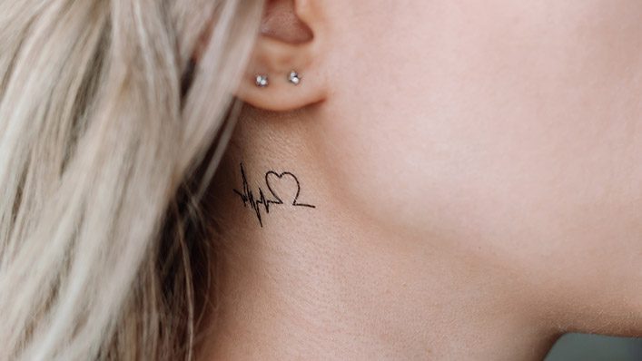 Thump Unique Heartbeat Heart Rhythm Temporary Tattoo | Neck tattoo, Small  wrist tattoos, Heart monitor tattoo