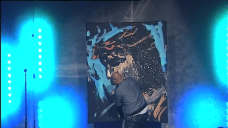 Christians Watch Man Slap Paint on Canvas—When He Turns it Upside Down, Straight Chills!