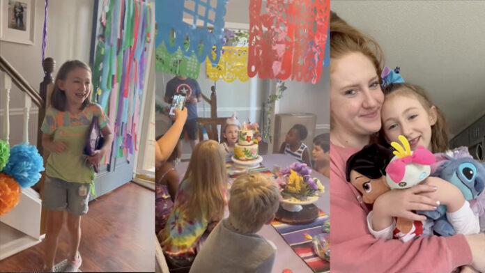 strangers helped an 8-year-old celebrate birthday